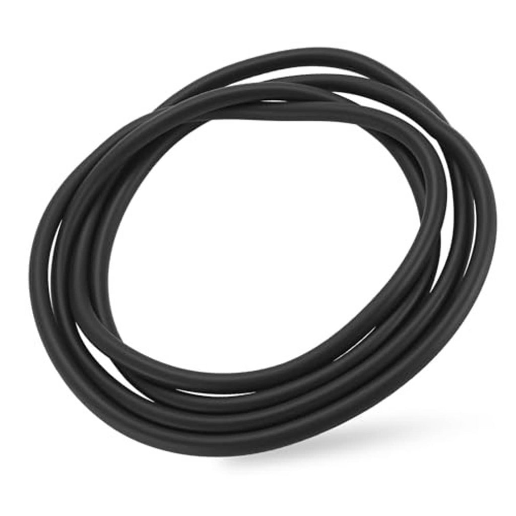 Black rubber gasket for front storage rack, coiled seal loops.
