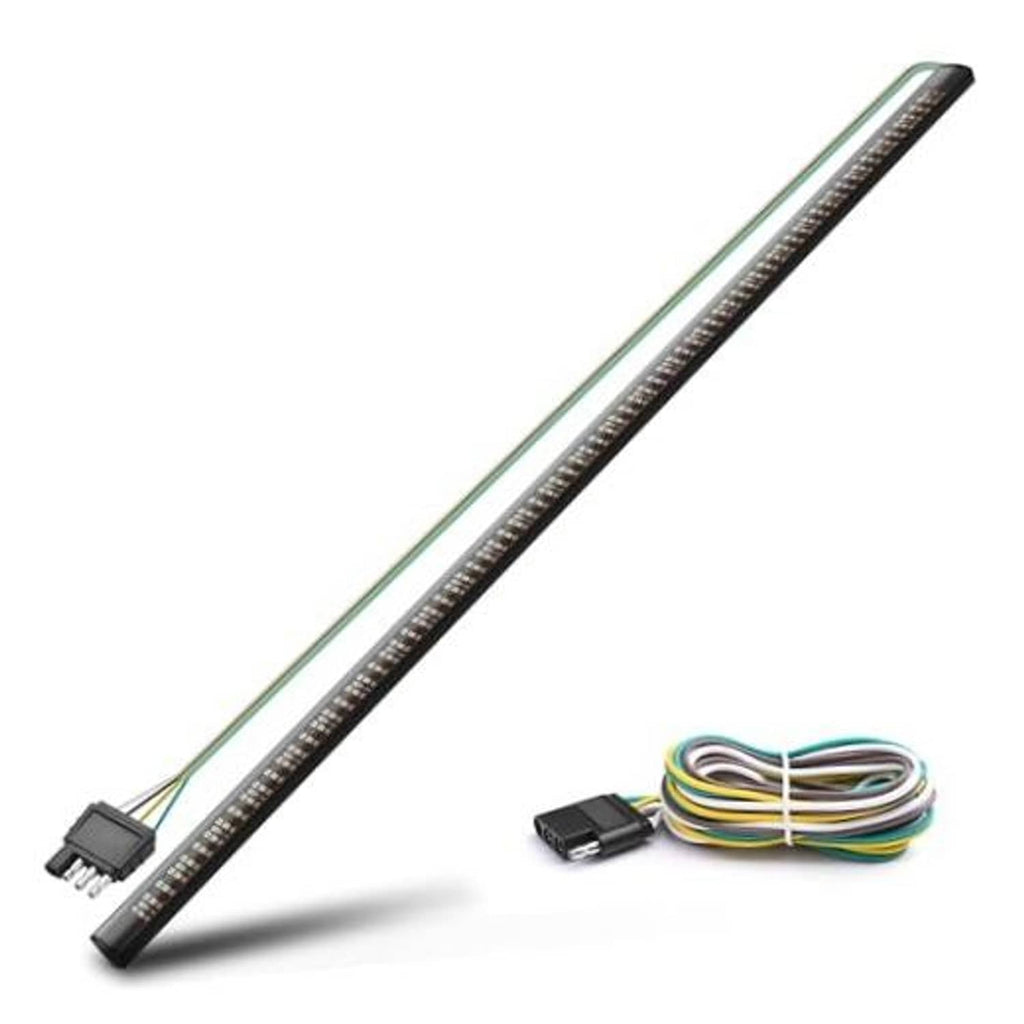 60-inch triple-LED tailgate strip with amber LEDs and wire harness
