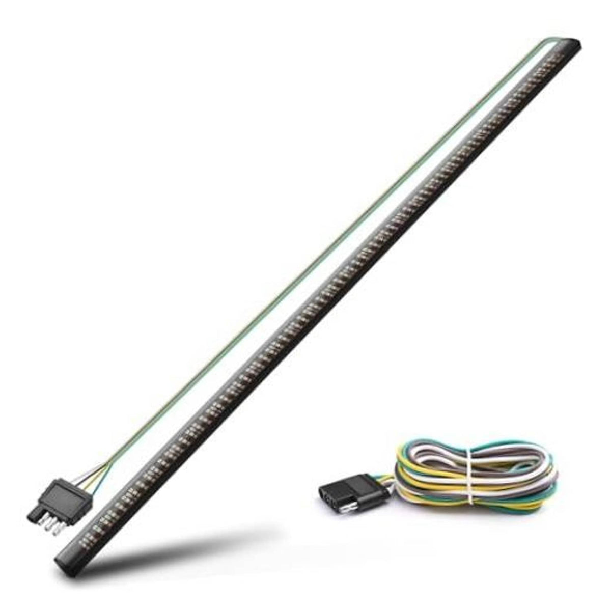 60-inch triple-LED tailgate strip with amber LEDs and wire harness