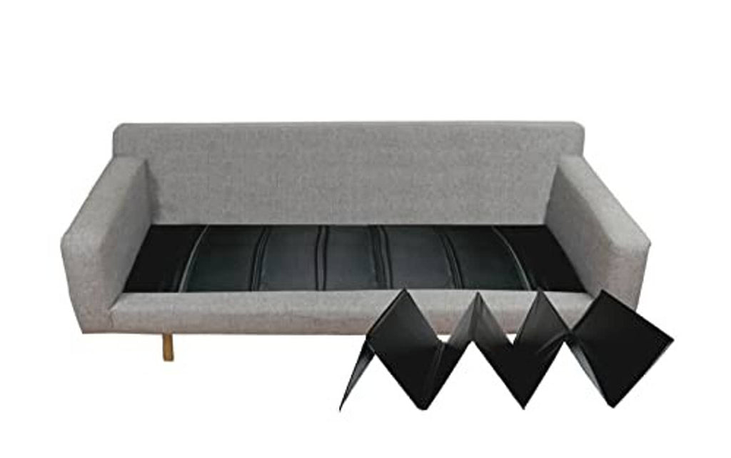 Gray cushion support base with black wedge lift inserts, shown opened