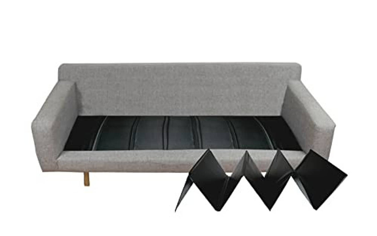 Gray cushion support base with black wedge lift inserts, shown opened