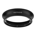 Normcore magnetic dosing funnel ring in black with normcore logo.
