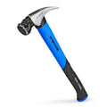 Graphite claw framing hammer with silver claw head, blue handle, black grip