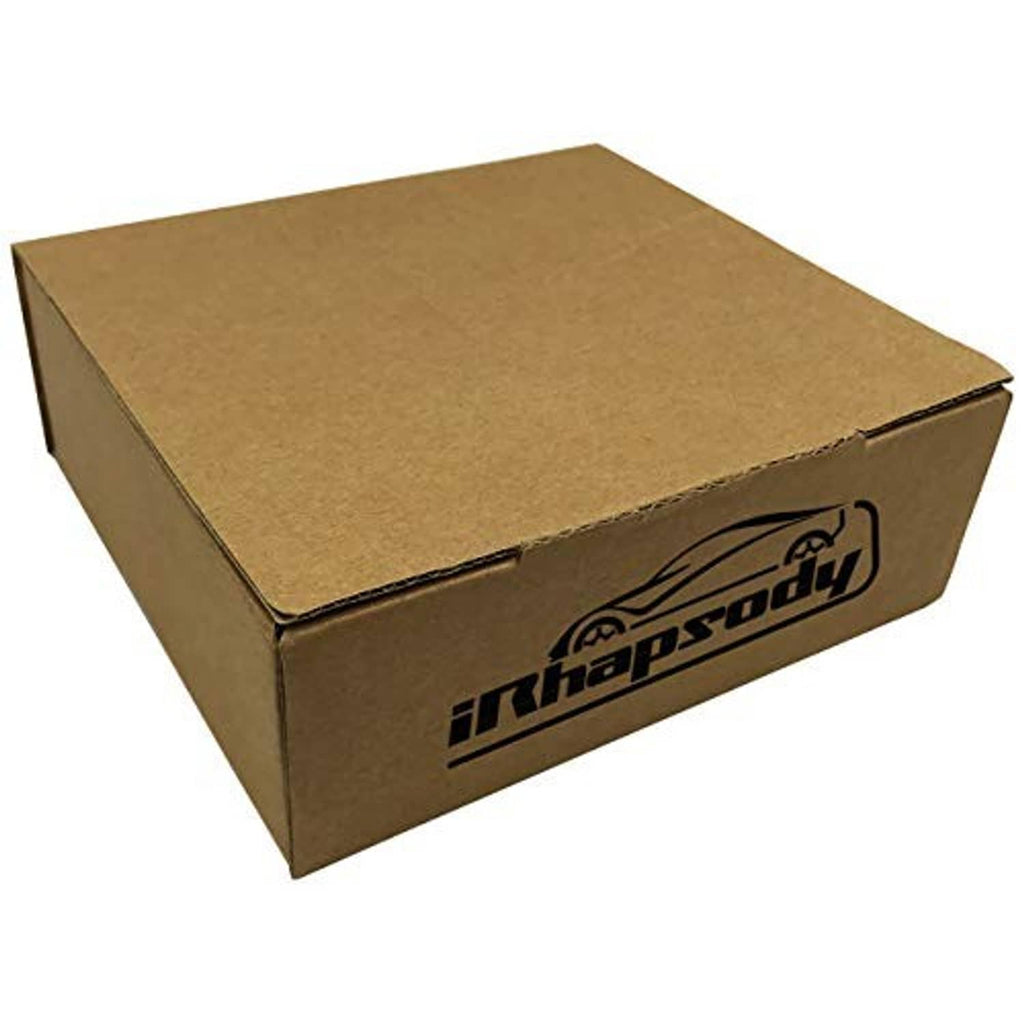 Brown cardboard packaging box for automotive relay kit, printed brand logo