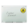 Quartet frosted glass dry erase whiteboard with marker tray and 15-year warranty badge