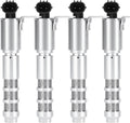 4-piece variable valve timing solenoids with black 2-pin electrical connectors, silver body