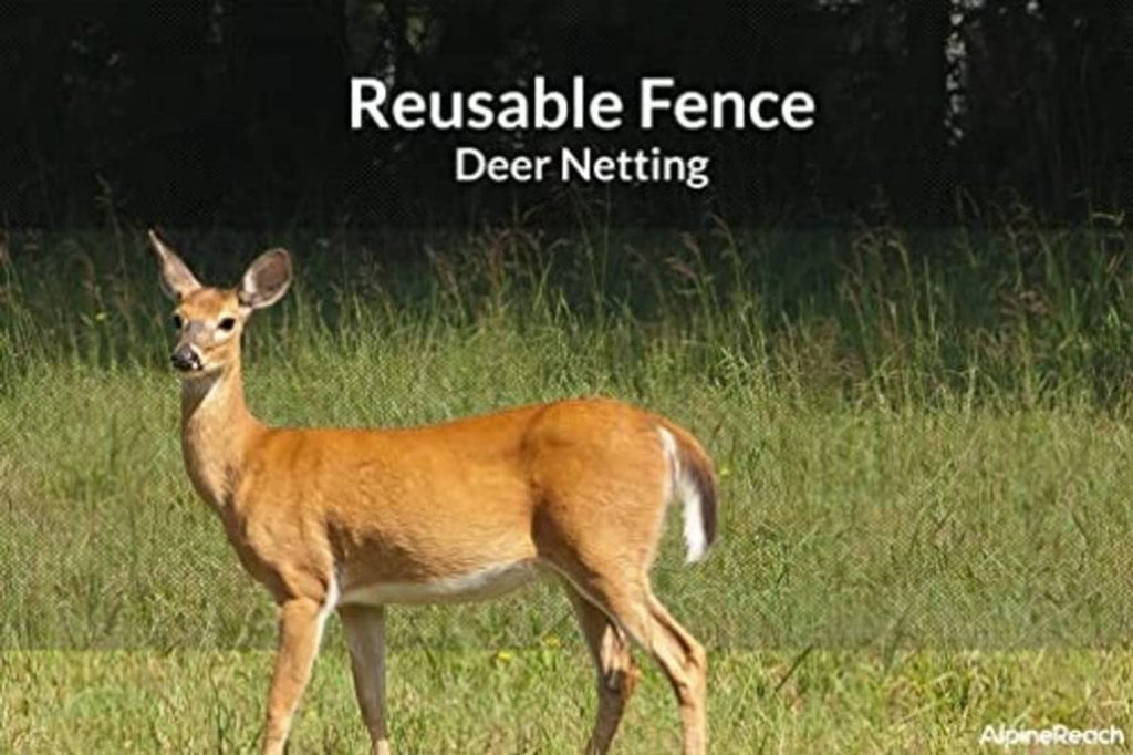 Black deer fence netting with animal-safe mesh for outdoor gardens; AlpineReach
