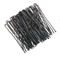 Black U-shaped hair pins, metal bun pin set of multiple pins