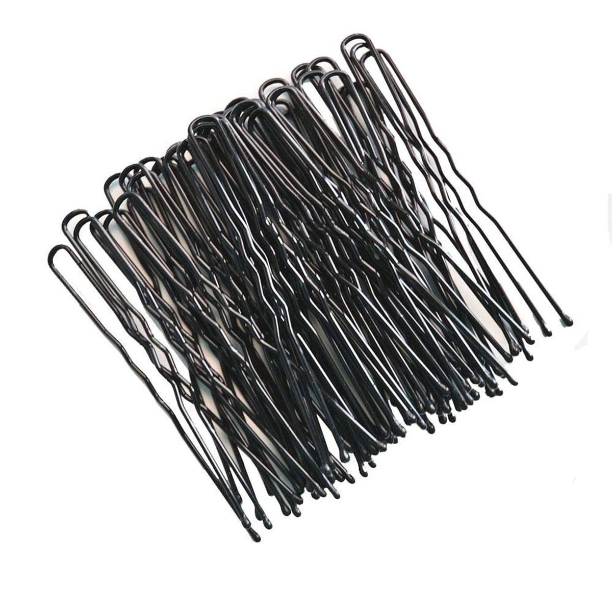 Black U-shaped hair pins, metal bun pin set of multiple pins