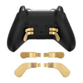 Controller control paddles set in black with gold trigger grips for Elite Series 2