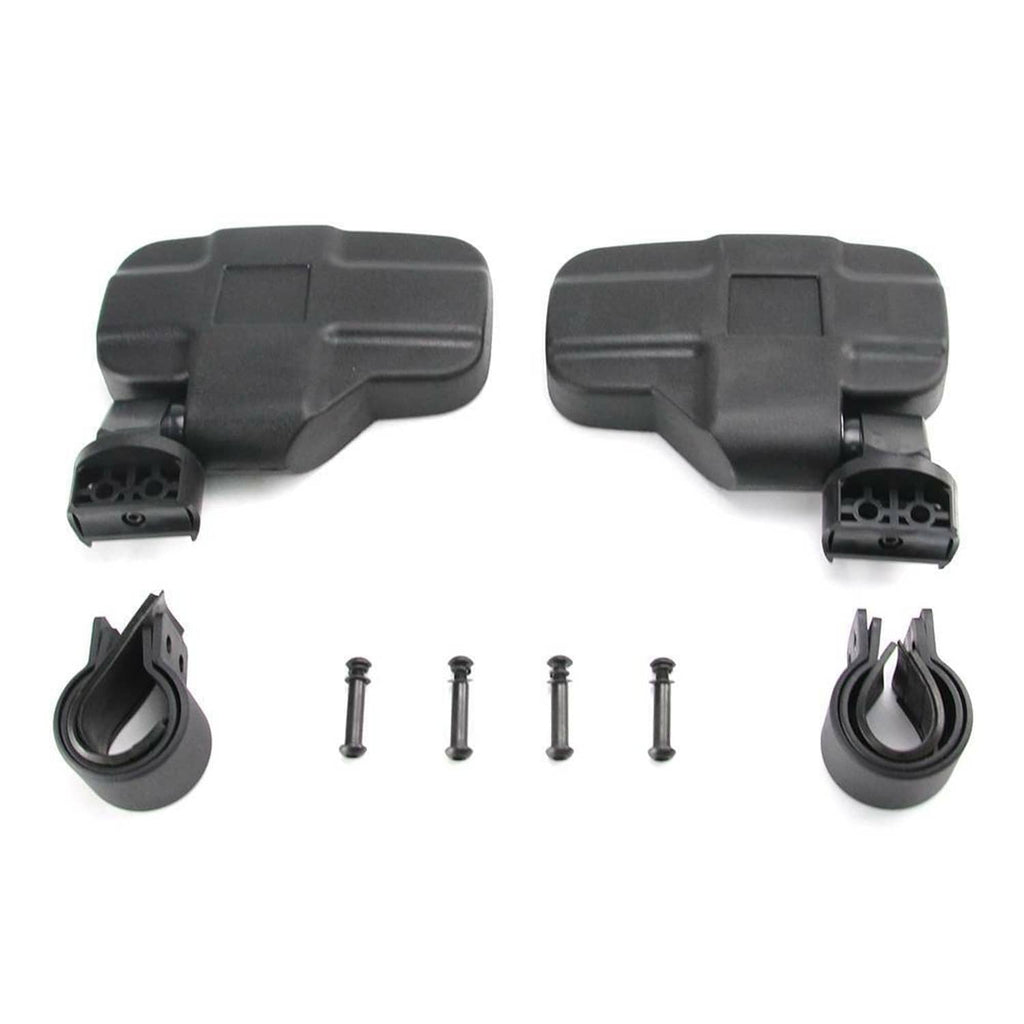 UTV side mirror mounting housings set with screws and U-shaped clips