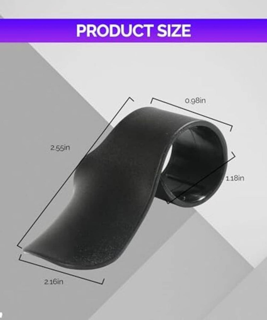Black curved throttle assist sleeve with circular opening for motorcycle handlebar