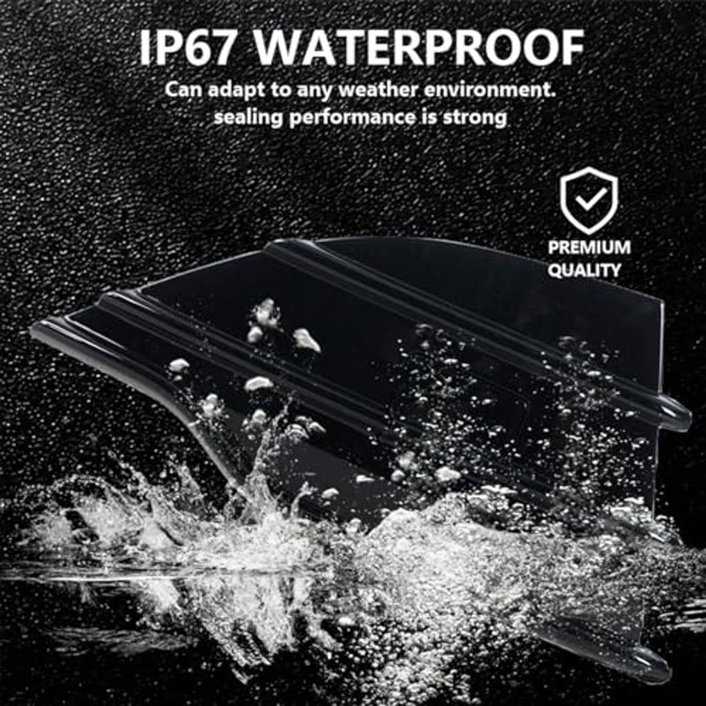 Black front bumper grille cover trim with water-splash, waterproof protection