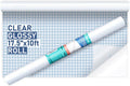 Clear glossy contact paper roll, 17.5 in x 10 ft, peel-and-stick adhesive