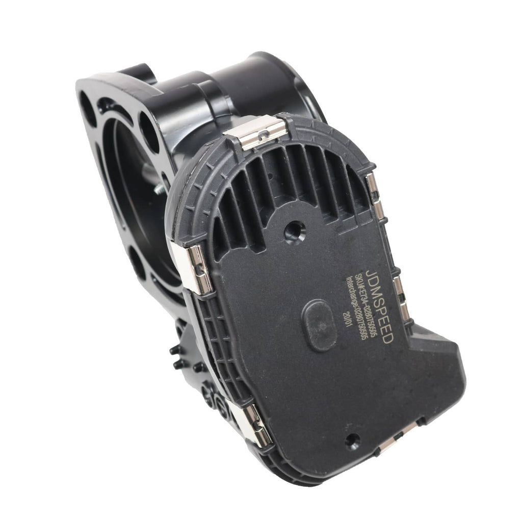 Throttle body side view with black housing and wiring connector