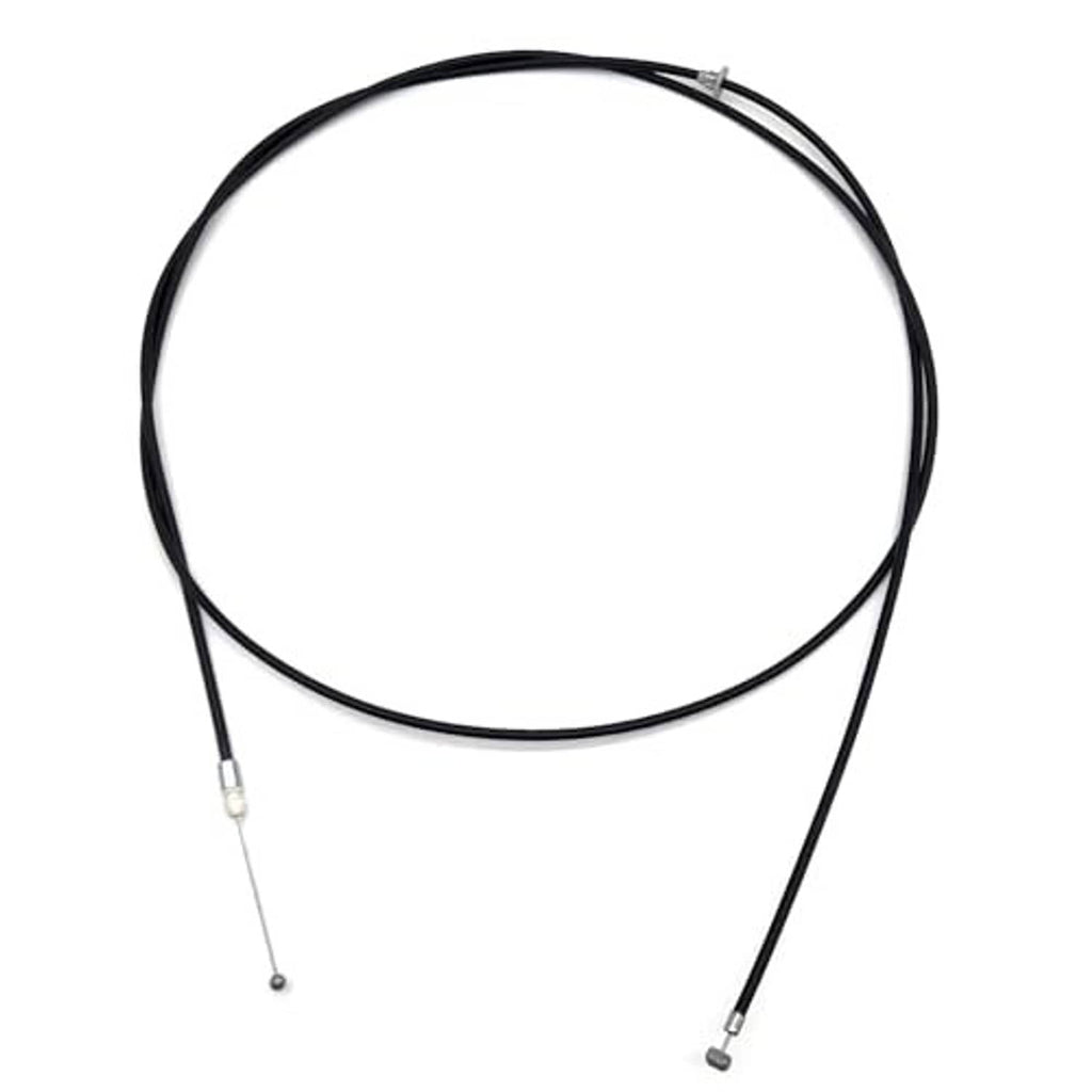 Black hood release cable with long looped section and two terminal fittings