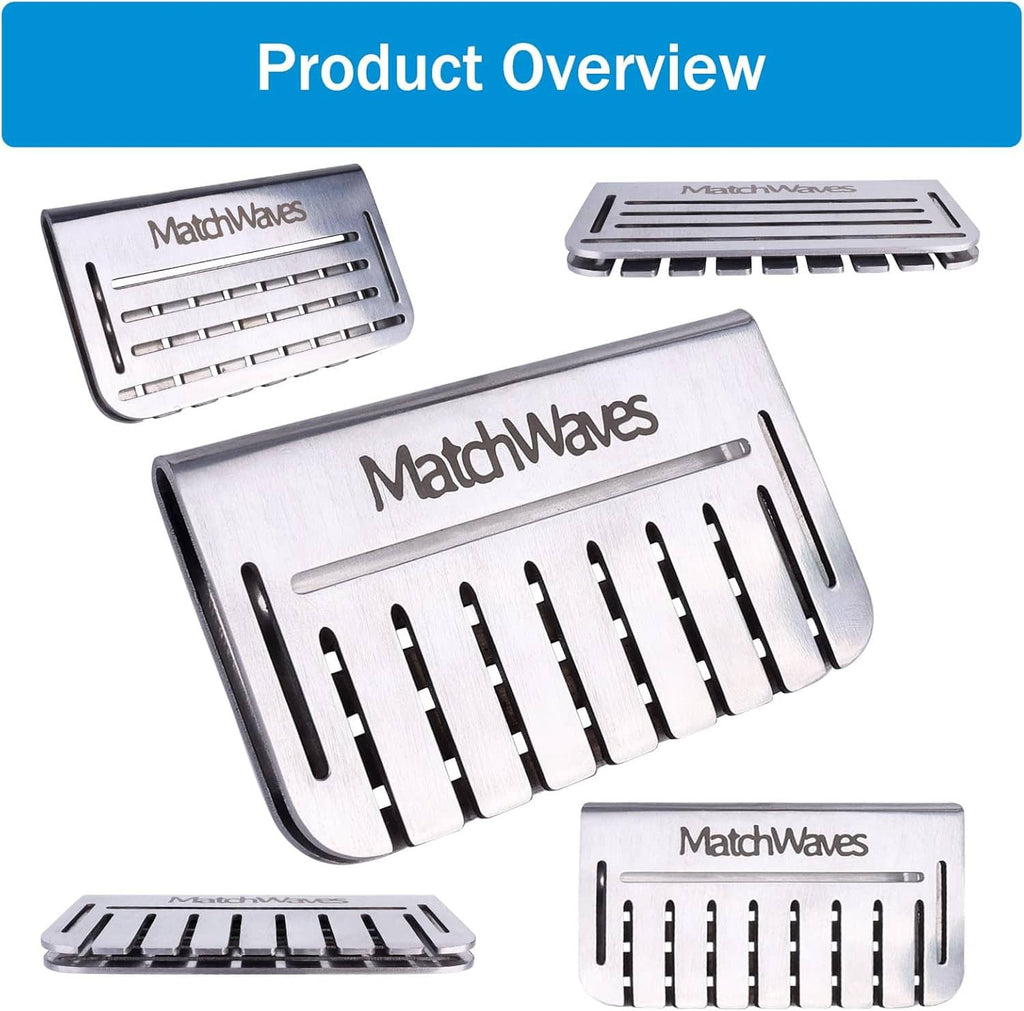 Grease blocker set: stainless steel slotted mesh screens with MatchWaves branding