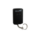 Black Mighty Mule dual-button gate opener remote key fob with keyring