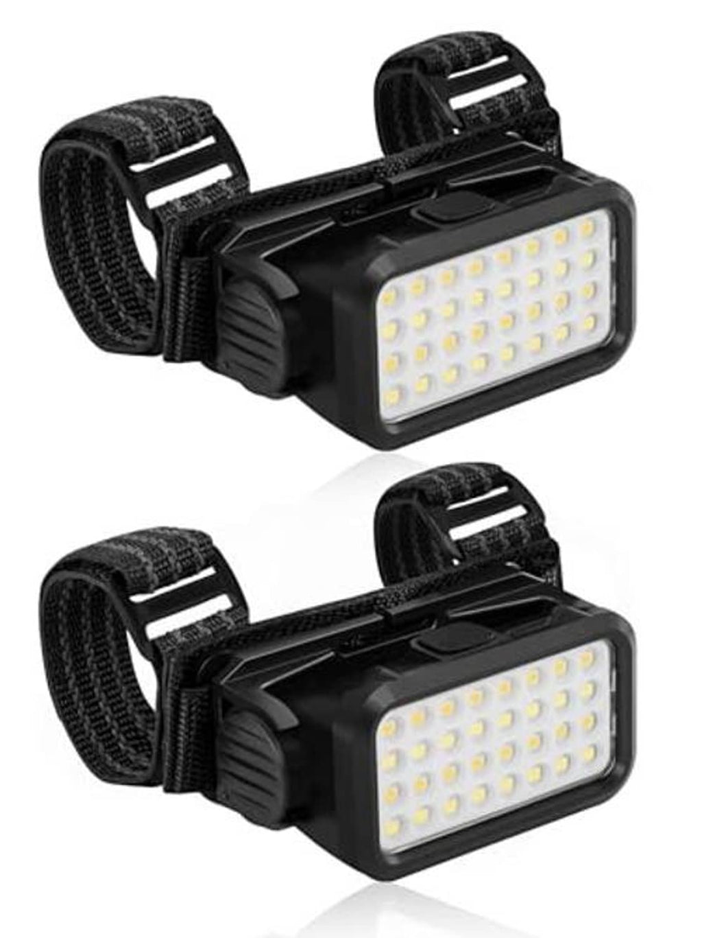 UTV dome LED light bar set showing two black rectangular LED light panels