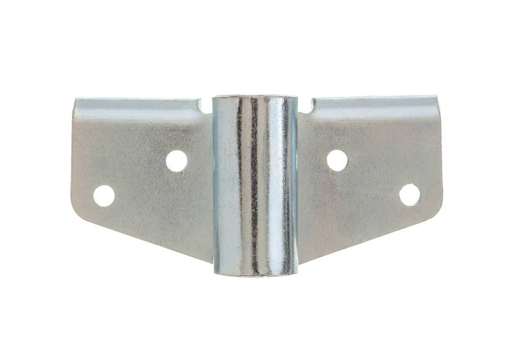 Silver oar lock socket bracket with central shank and four mounting holes