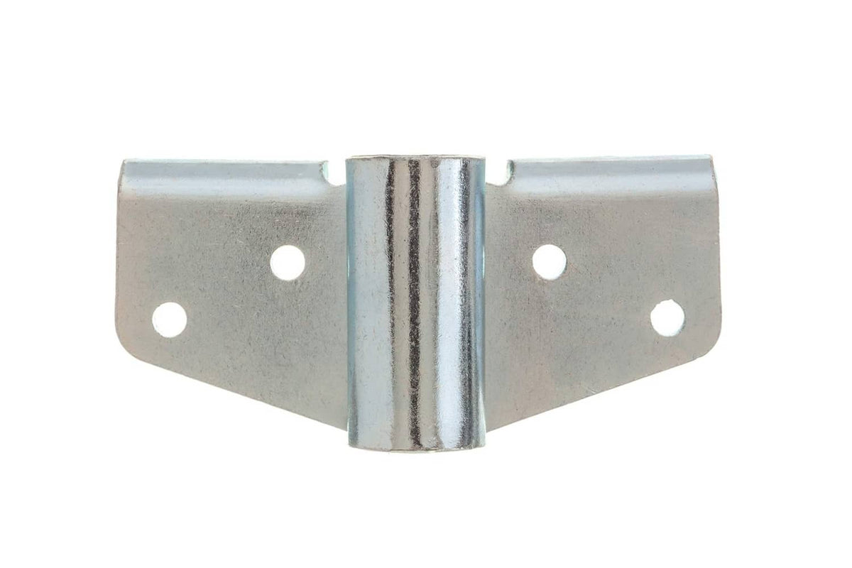 Silver oar lock socket bracket with central shank and four mounting holes