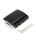 Black remote key fob case shell with chrome edge and metal key blade