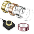 5-pack smartwatch ring covers with clear outer lens and gold, silver, rose gold, pink bands