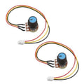 Rotary potentiometer module with blue knob and three color-coded lead wires