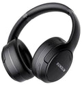Black over-ear wireless headphones with cushioned earcups and headband, RUNOLIM logo