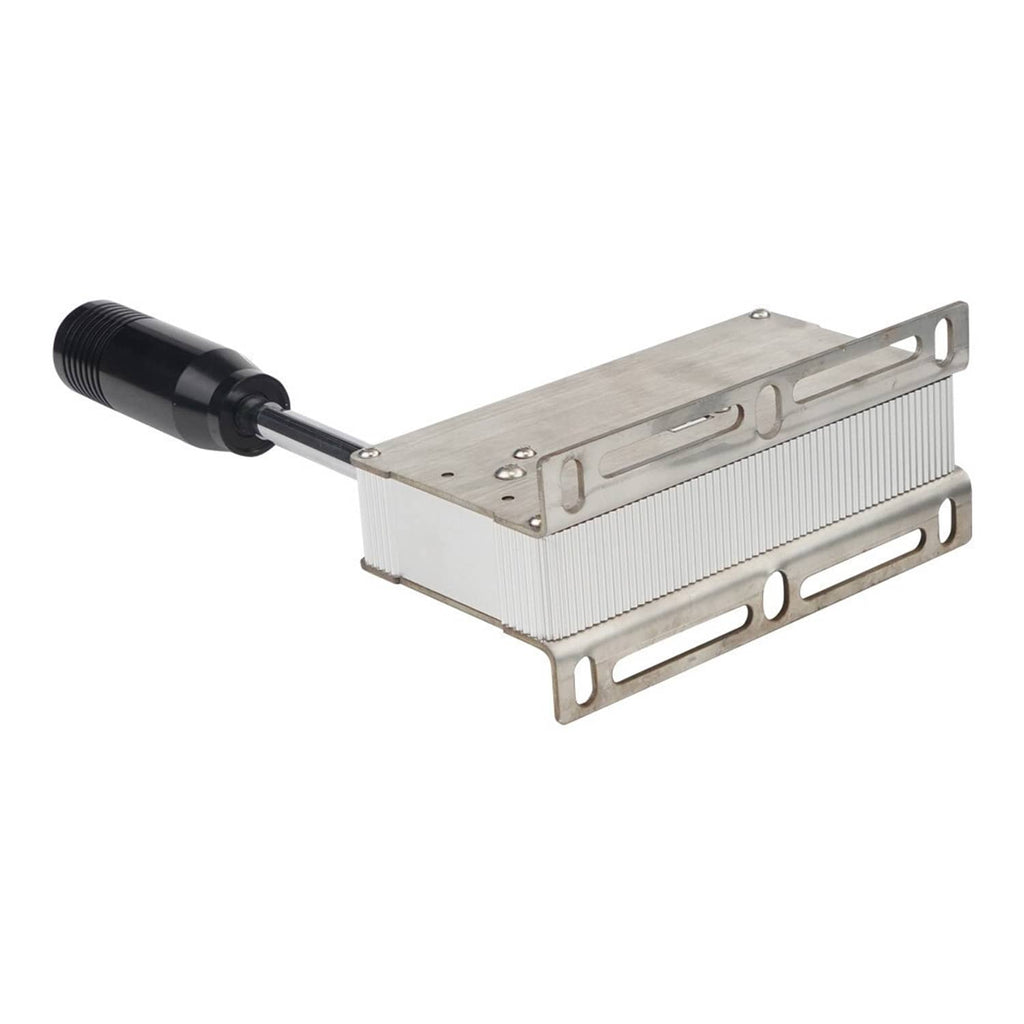 USB sequential shifter side view with black grip lever and vented metal base