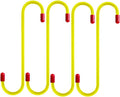 Brake caliper hanger hooks set of yellow U-shaped hooks with red rubber tips