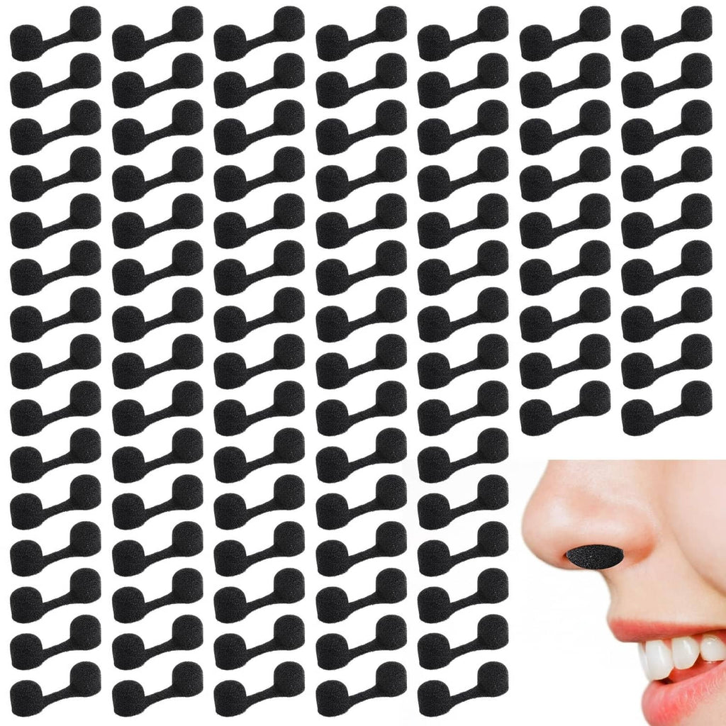 Black disposable nose plug filters, foam tips for dust protection (100-piece set)