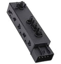 Power recliner seat switch module with multi-control buttons and wiring connector