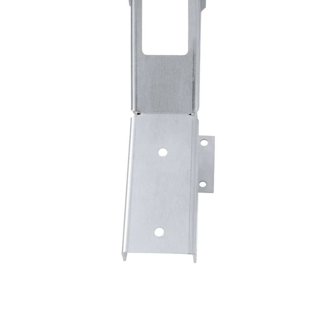 Tall steel mounting post for adjustable winch stand with bolt holes