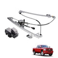 Power window regulator with motor and wiring harness, including passenger-side switch