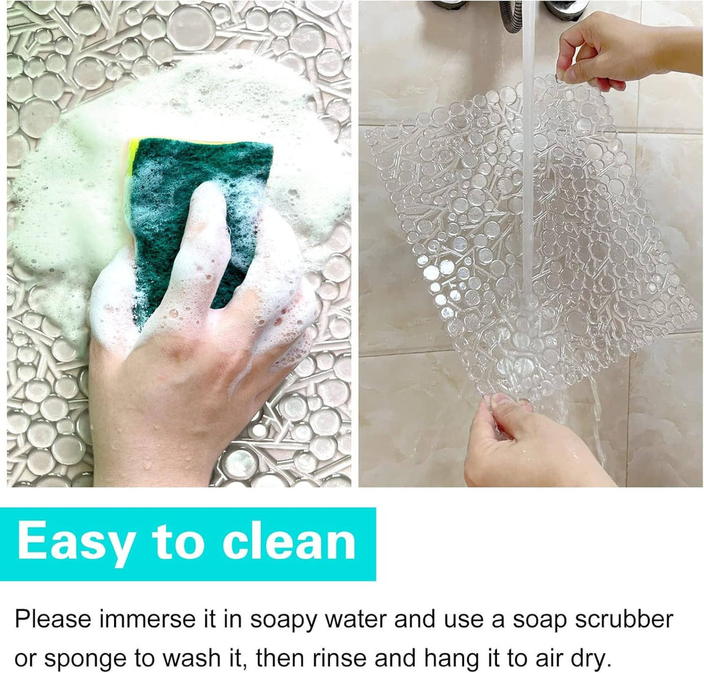 White raised-bubble sink mat sheet, easy-to-rinse textured PVC surface
