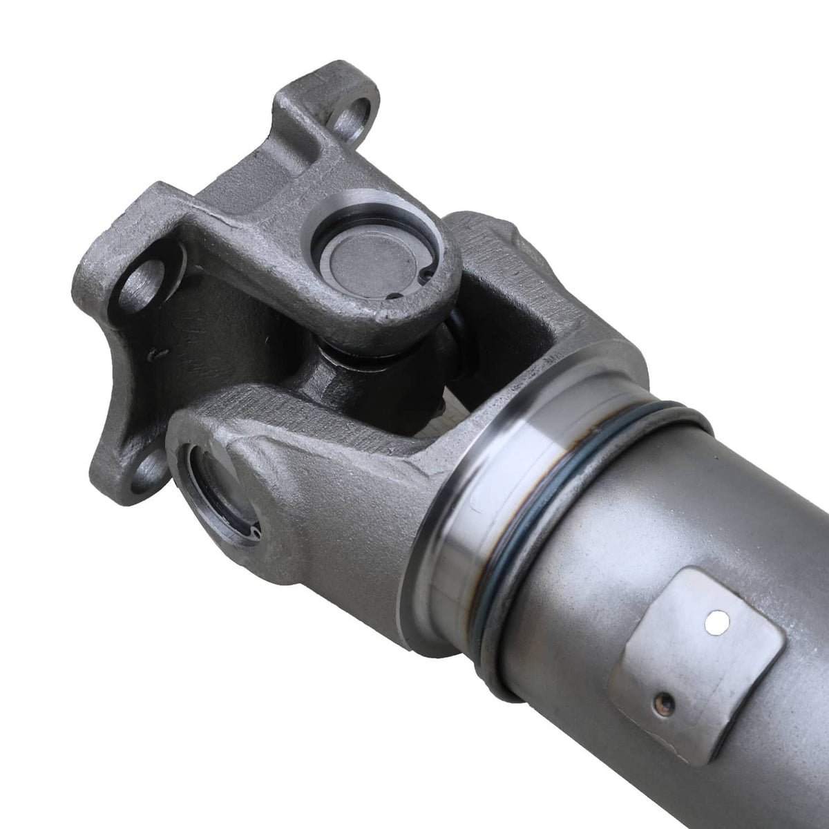 Front driveshaft yoke with bearing housing and metal shaft end