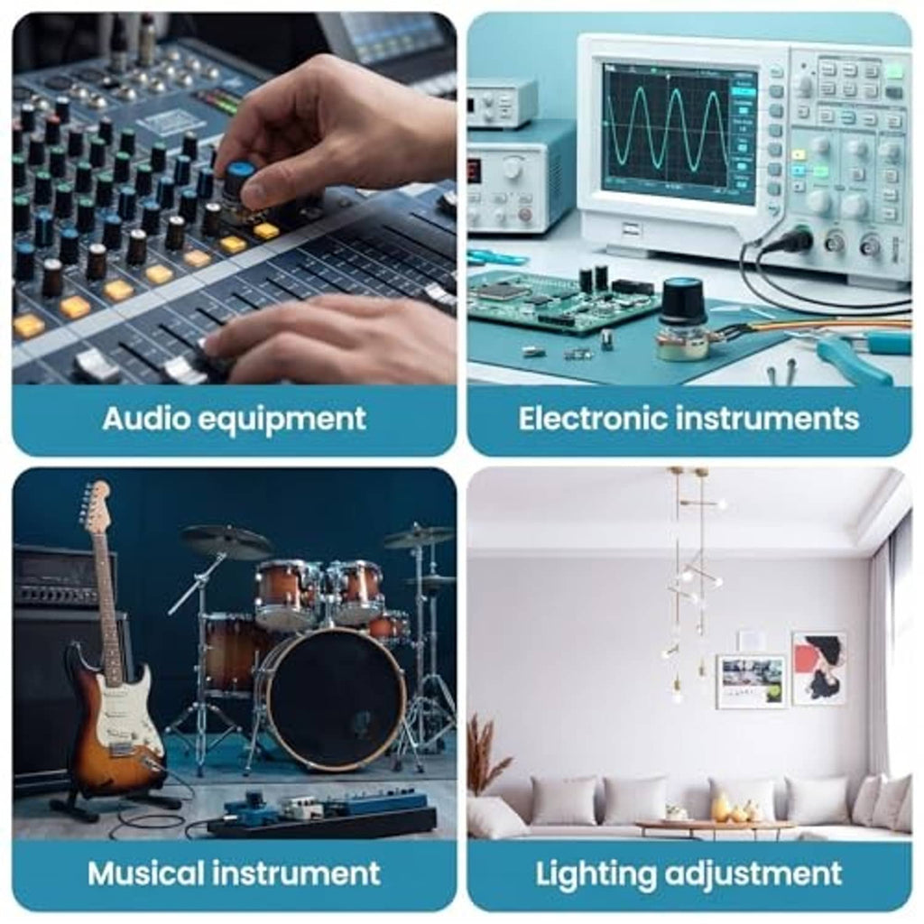 Electronics and audio equipment collage for instrument and control applications