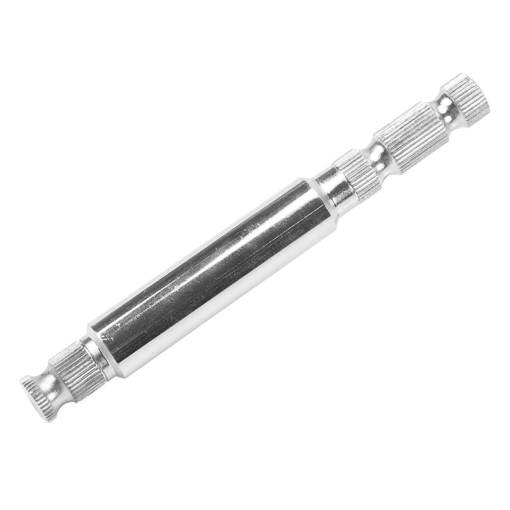 Metal shifter shaft replacement rod with ribbed collars and threaded end fittings