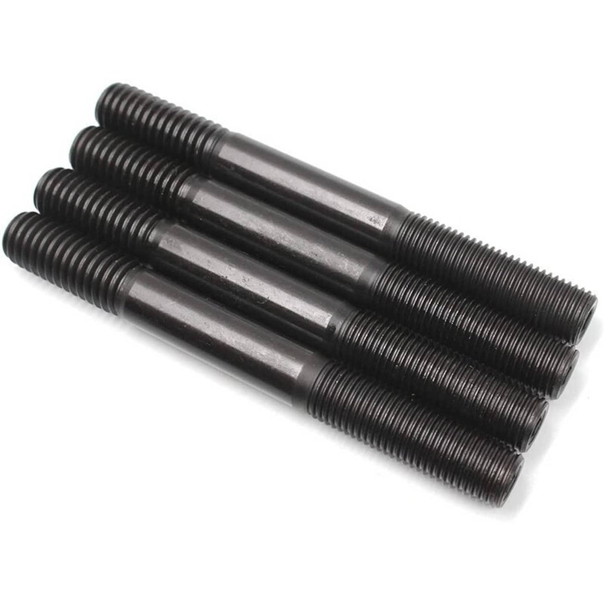 Cylinder head stud bolts with threaded shanks and black oxide finish