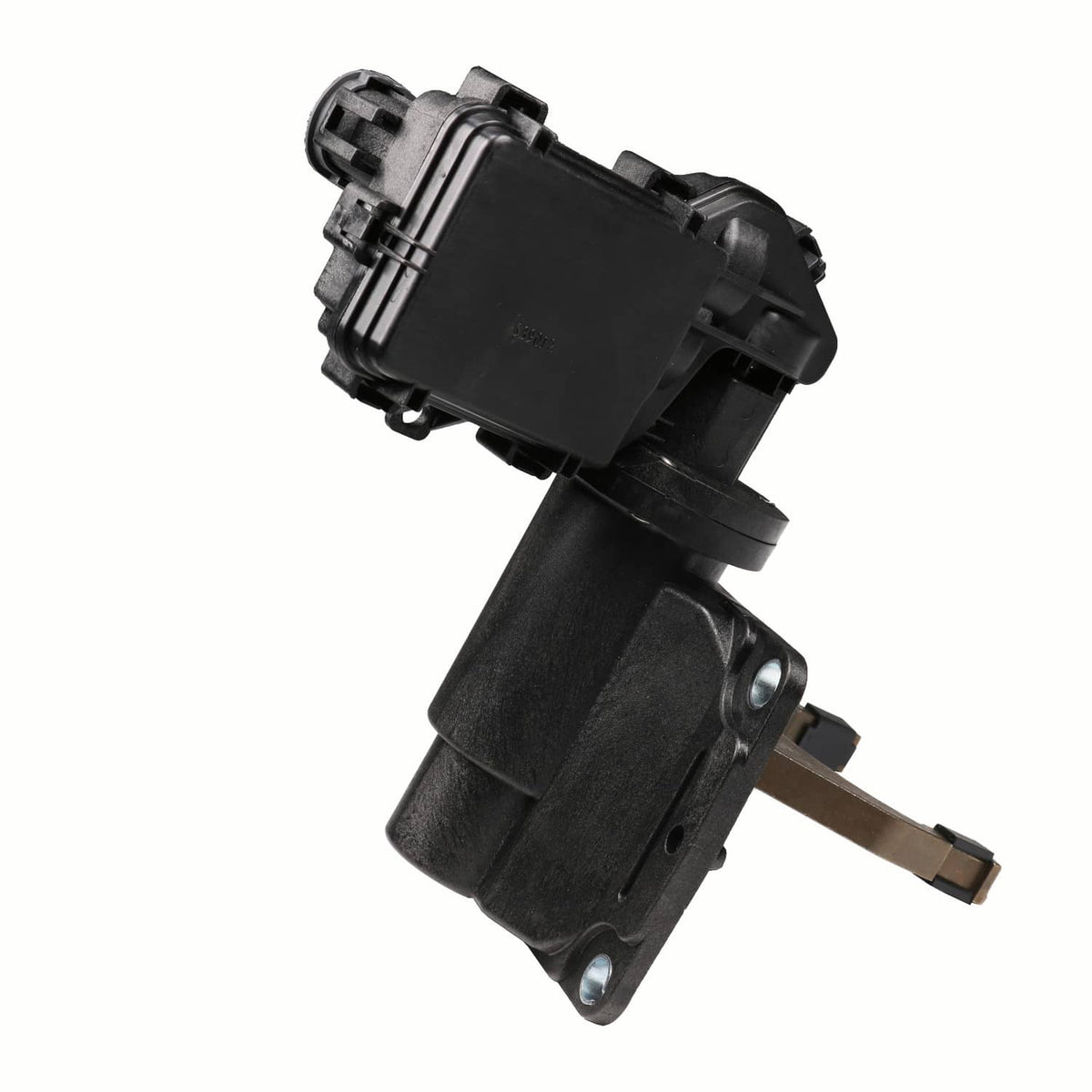 4WD front axle disconnect actuator fork with black body and side connector wiring leads