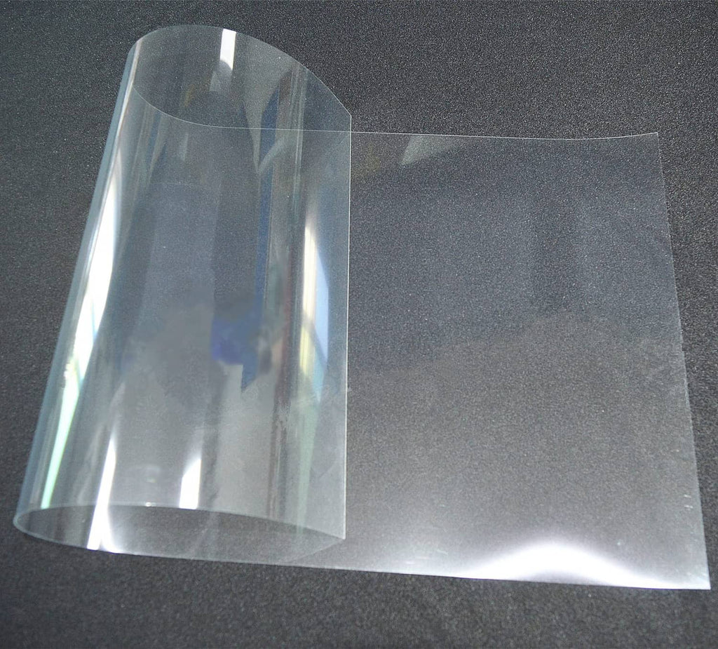 Single clear 12x24 in plastic stencil film sheet, 6mil, transparent