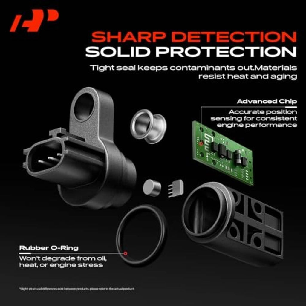 Camshaft position sensor set with sealed housing, O-ring, and internal components