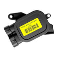 Dark gray throttle potentiometer replacement module with mounting holes and yellow label