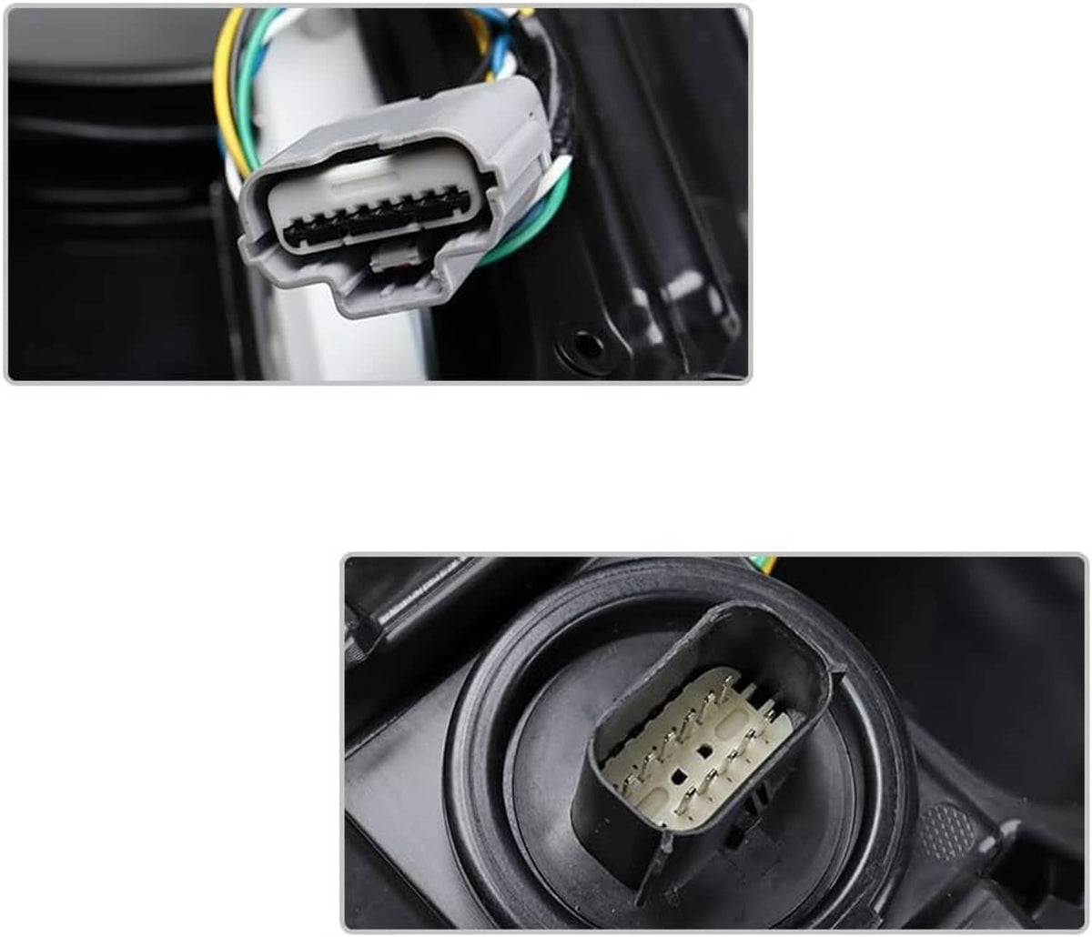 LED tail light wiring connector on black housing for installation.