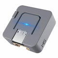 Grey ATOM Lite ESP32 module with USB-C port, angled view
