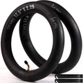 Black 12.5 x 2.25 scooter inner tubes (2-pack) with brass valve stems
