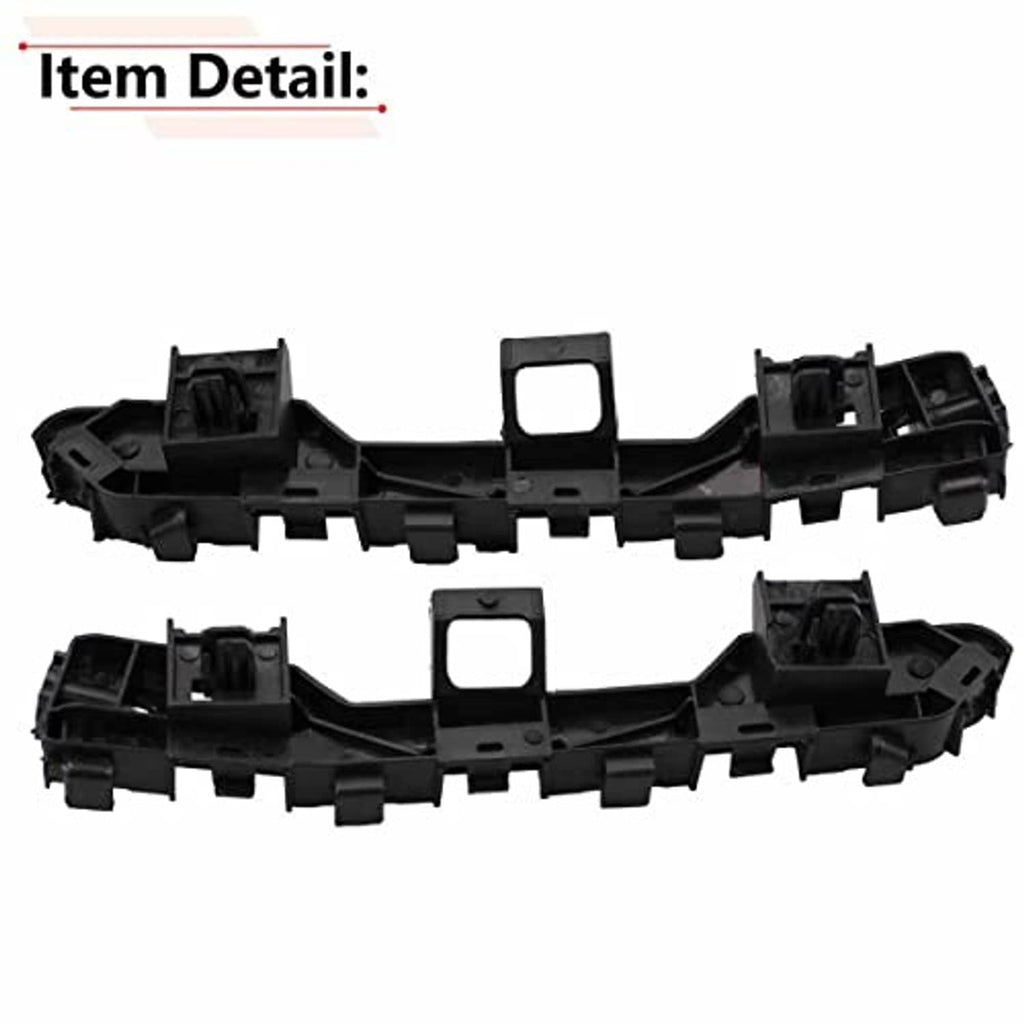 Black bumper bracket reinforcement bars with center square cutout and multiple mounting slots