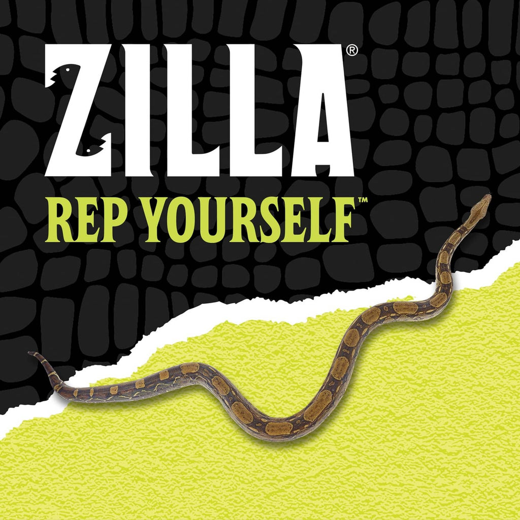 Zilla Rep Yourself promotional graphic with snake on a yellow area