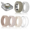 6-pack smart ring covers in mixed colors: olive, white, beige, pink